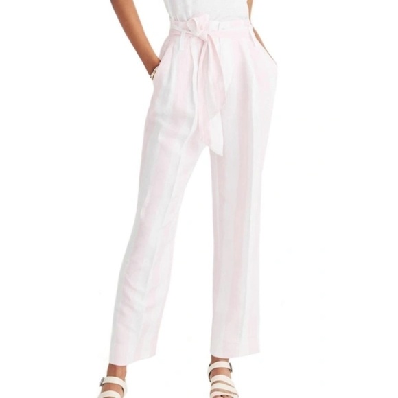 MADEWELL Stripe Paperbag Pants - Picture 1 of 8